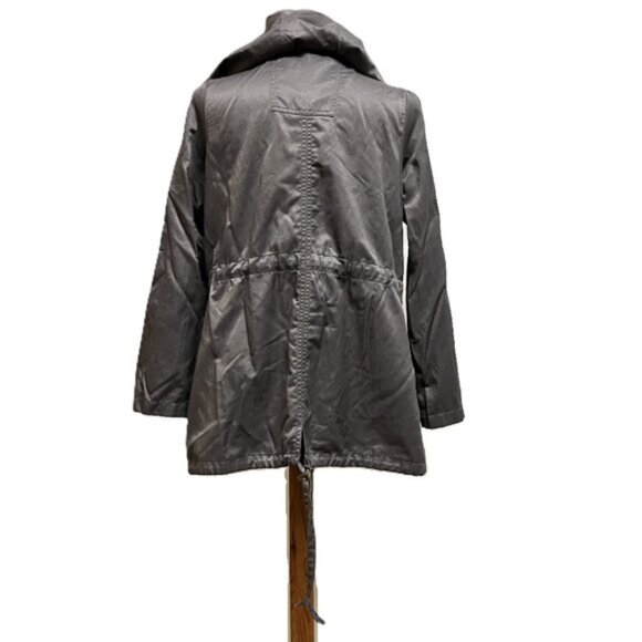 Basic Edge Lightweight Jacket with Removable Hood Silver Grey Women's Lg - Picture 5 of 8